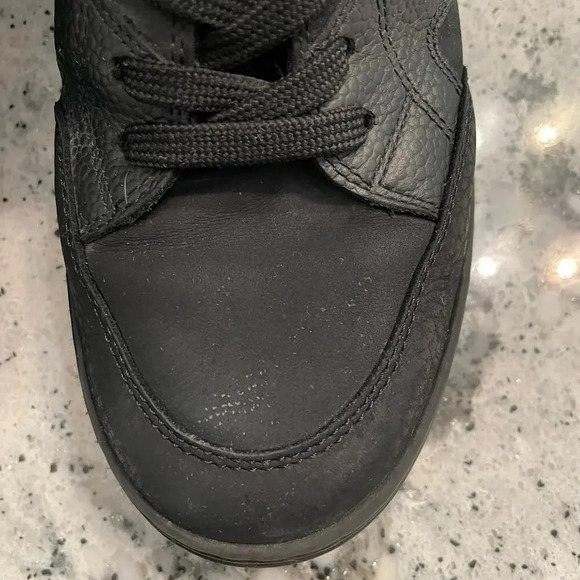 Louis Vuitton Millenium Wedge Sneakers Leather Embossed Suede Black Size 37 - Picture 10 of 15